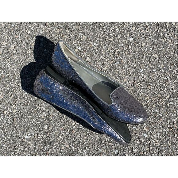 Fergalicious by Fergie Sequined Purple Gray Flats Size 9 1/2 - Picture 3 of 6